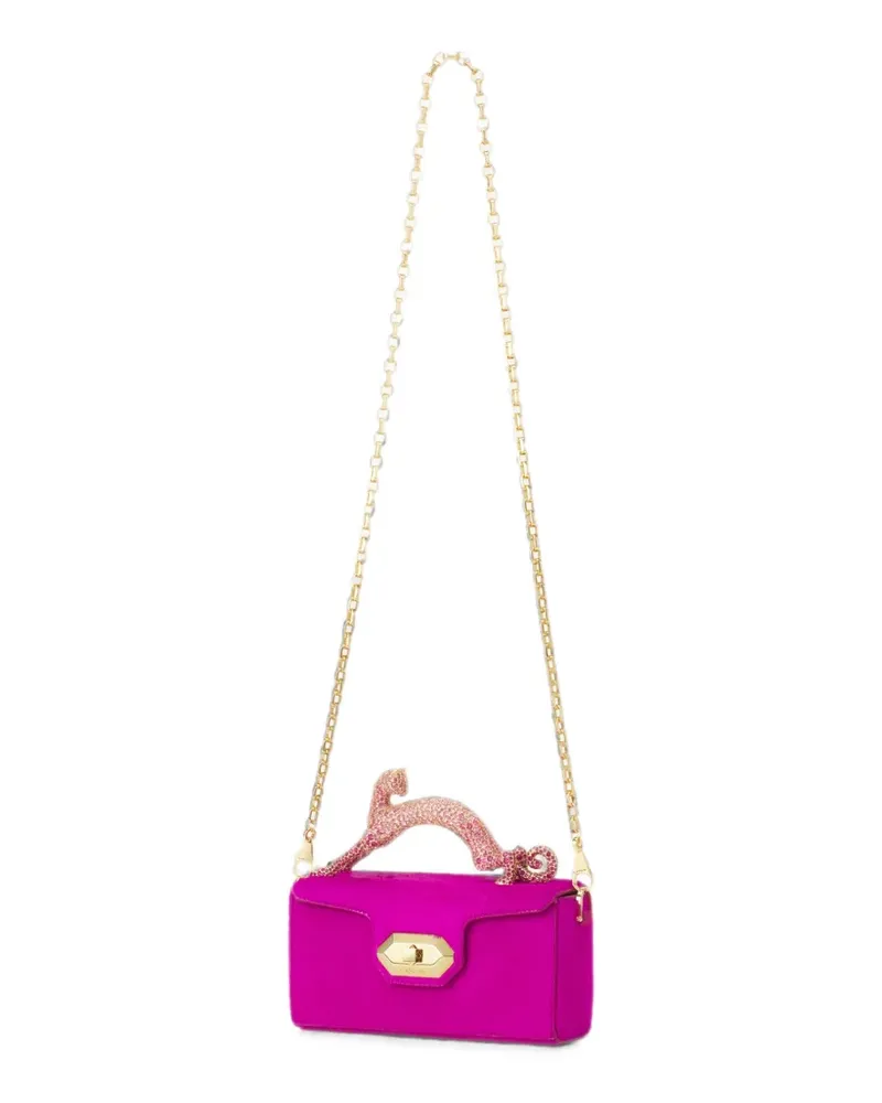 Lanvin Pencil Cat Nano Tasche mit Strass - Rosa Rosa