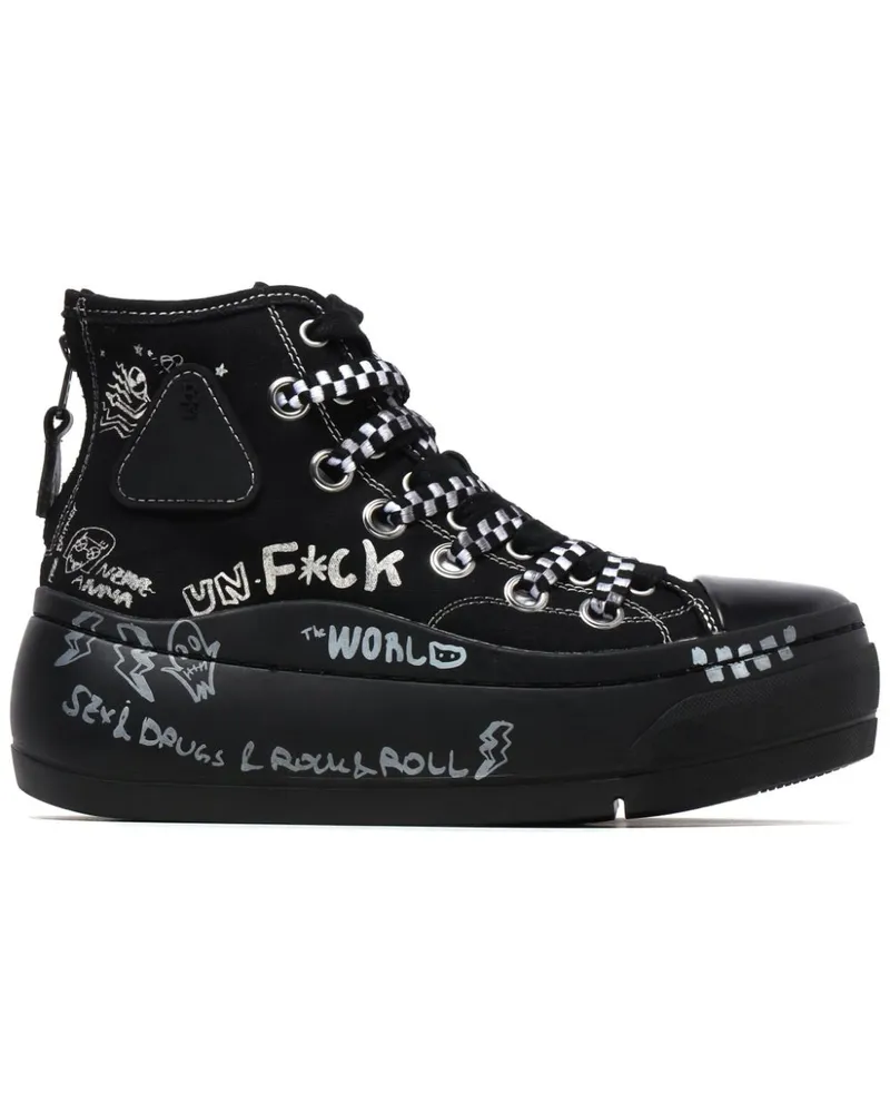 R13 Kurt Sneakers - Schwarz Schwarz