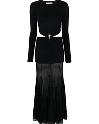 SIEDRES Maxikleid mit Cut-Outs Schwarz