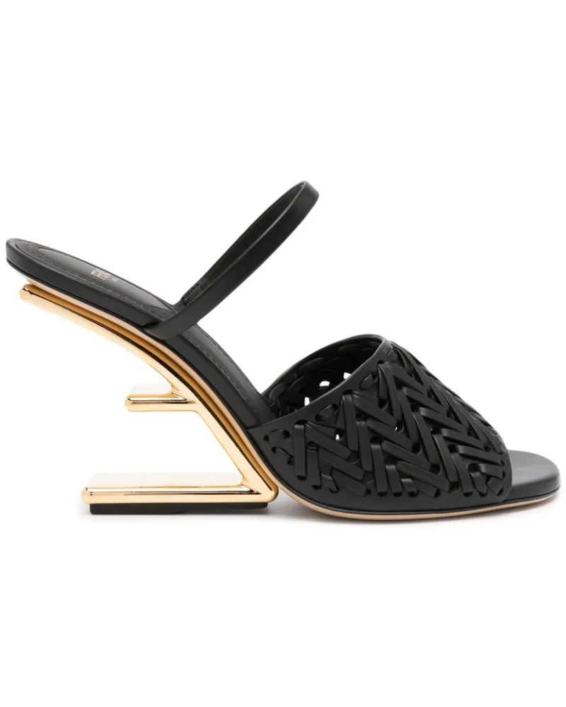 Fendi Sandalen aus Leder 95mm - Schwarz Schwarz