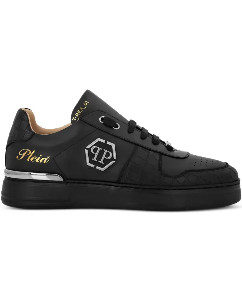 Philipp Plein Sneakers mit Logo-Schild - Schwarz Schwarz