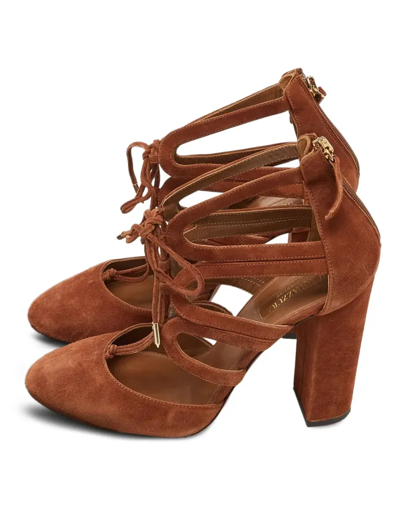 Aquazzura Belgravia lace-up pumps - Braun Braun