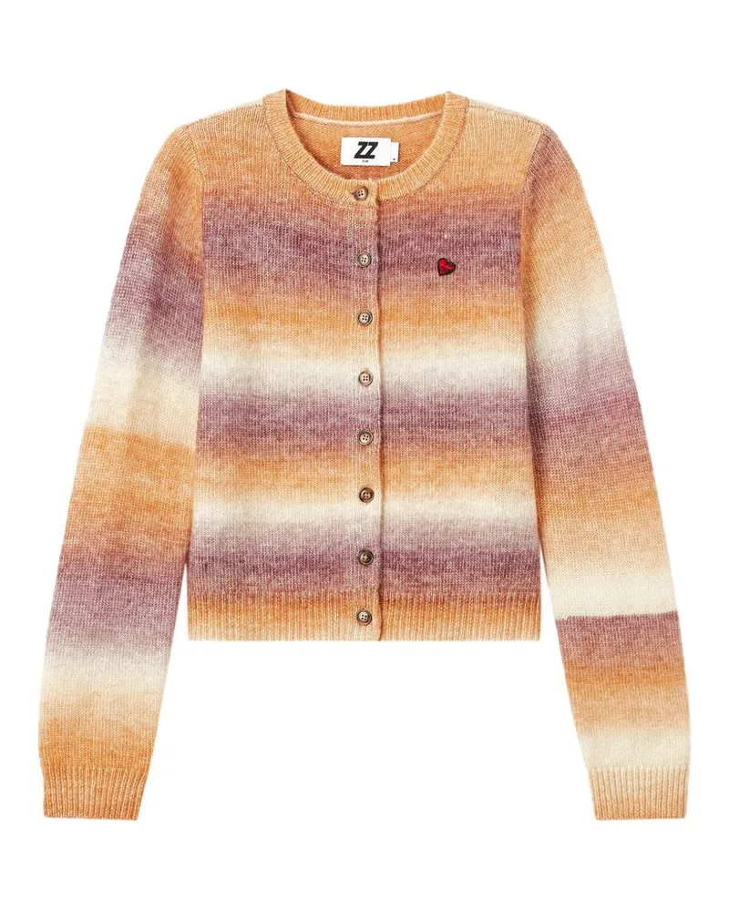 Izzue Cardigan mit Herz-Patch - Orange Orange