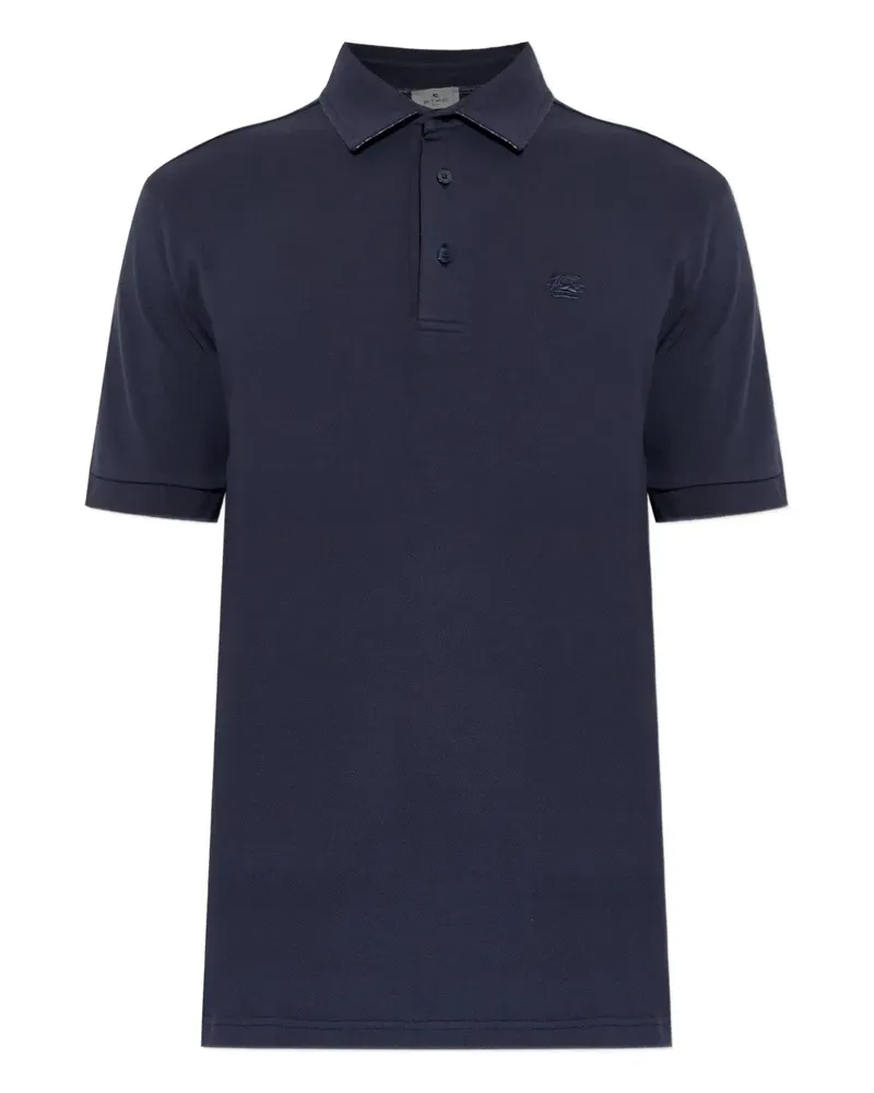 Etro Embroidered polo shirt - Blau Blau