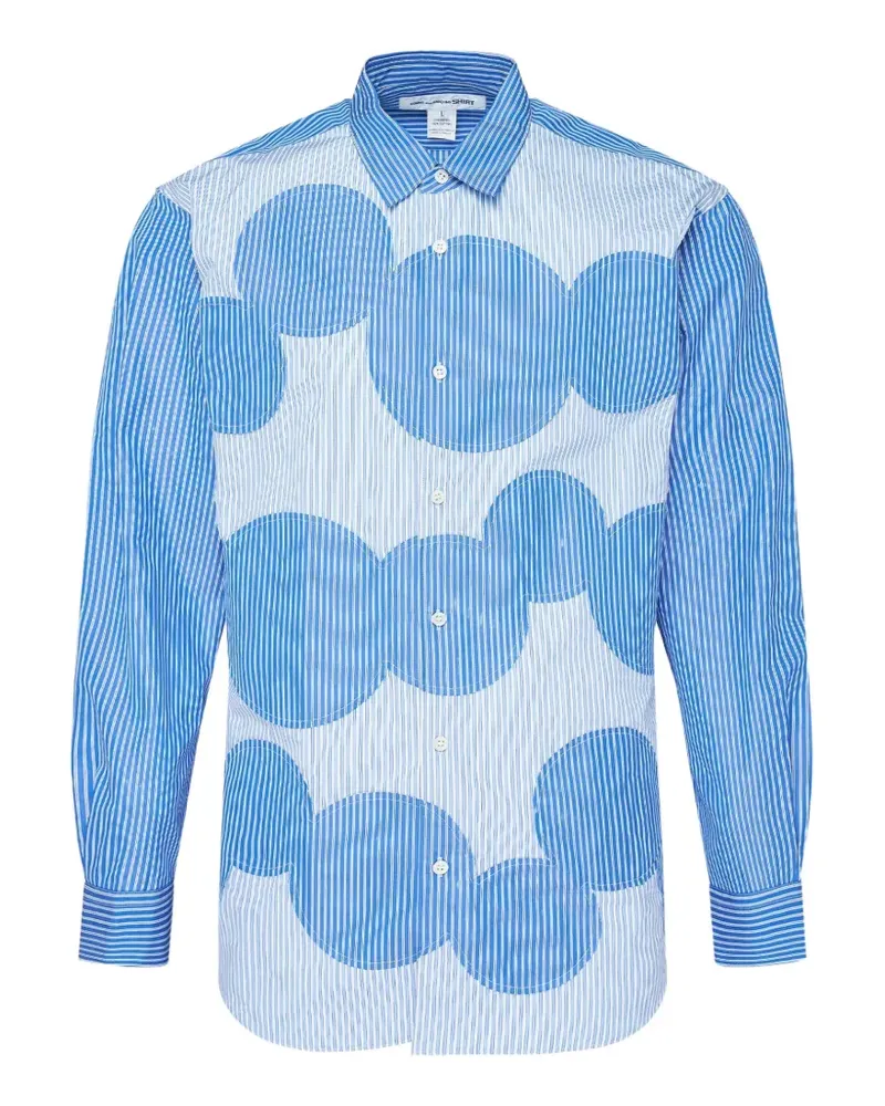 Comme des Garçons Gestreiftes Hemd - Blau Blau