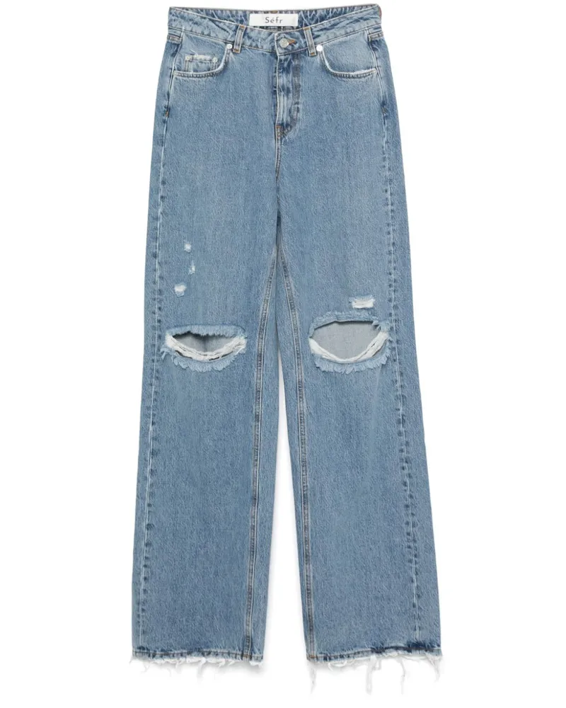 Séfr Jeans mit weitem Bein - Blau Blau