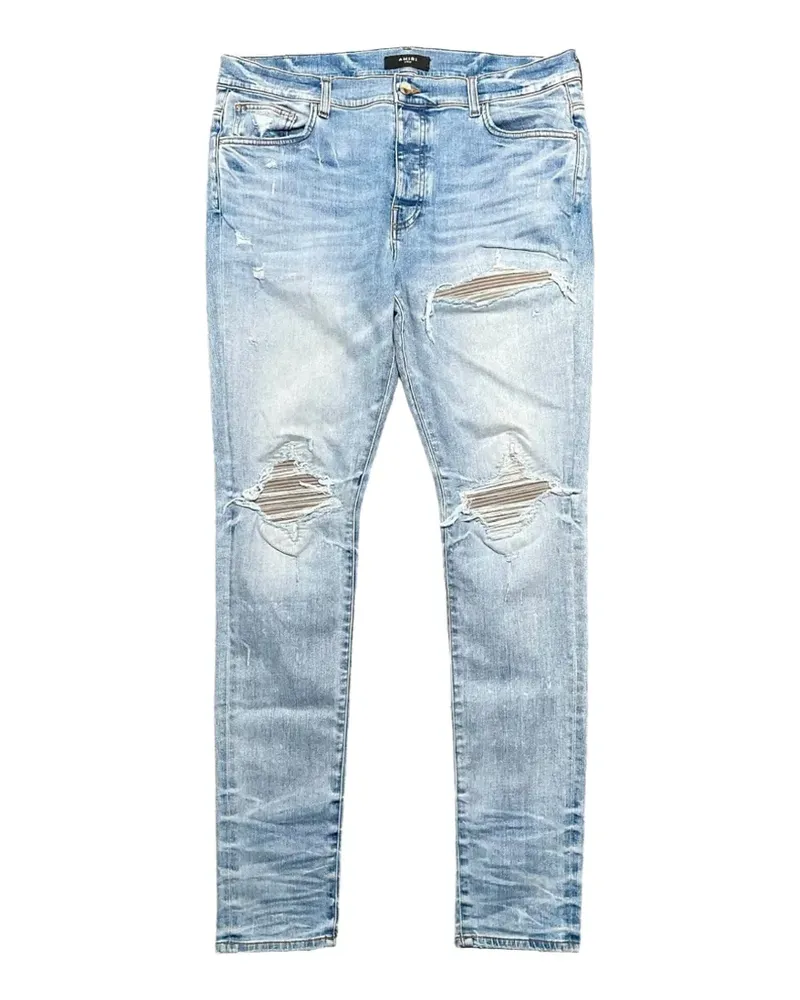Amiri distressed straight-leg jeans - Blau Blau