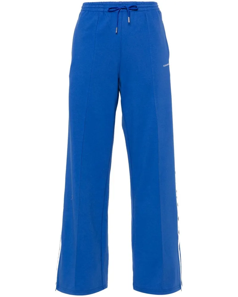 P.A.R.O.S.H. P.A.R.O H. Gerade Hose mit Logo-Stickerei - Blau Blau