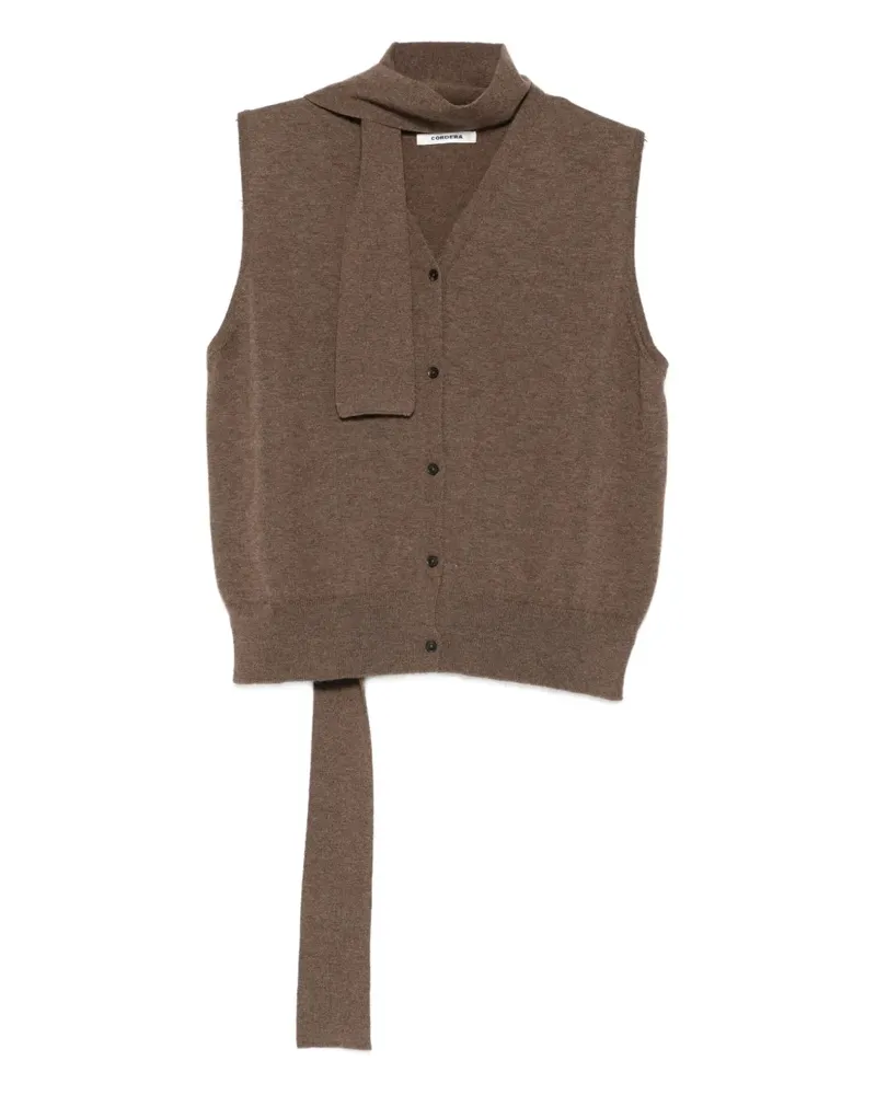 CORDERA merino wool waistcoat - Braun Braun