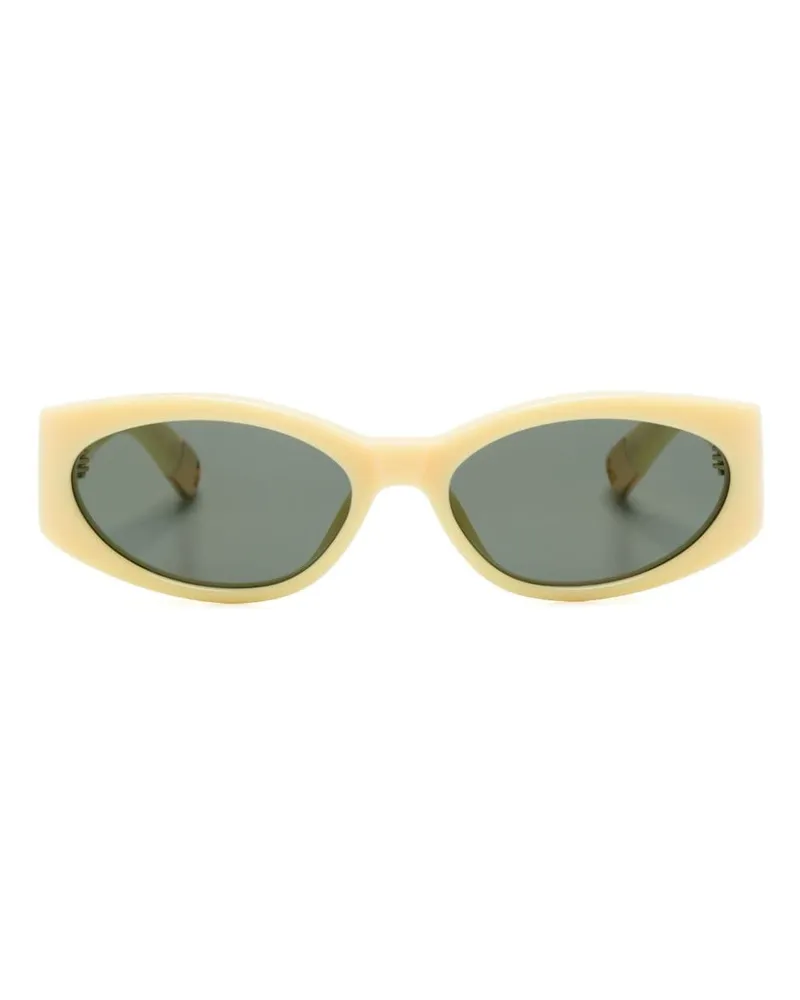 Jacquemus Les Lunettes Sonnenbrille mit ovalem Gestell - Gelb Gelb