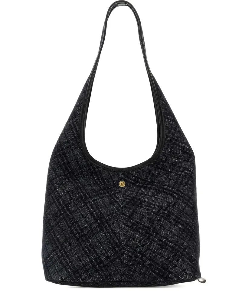 Burberry Bestickte Jeans-Schultertasche - Blau Blau