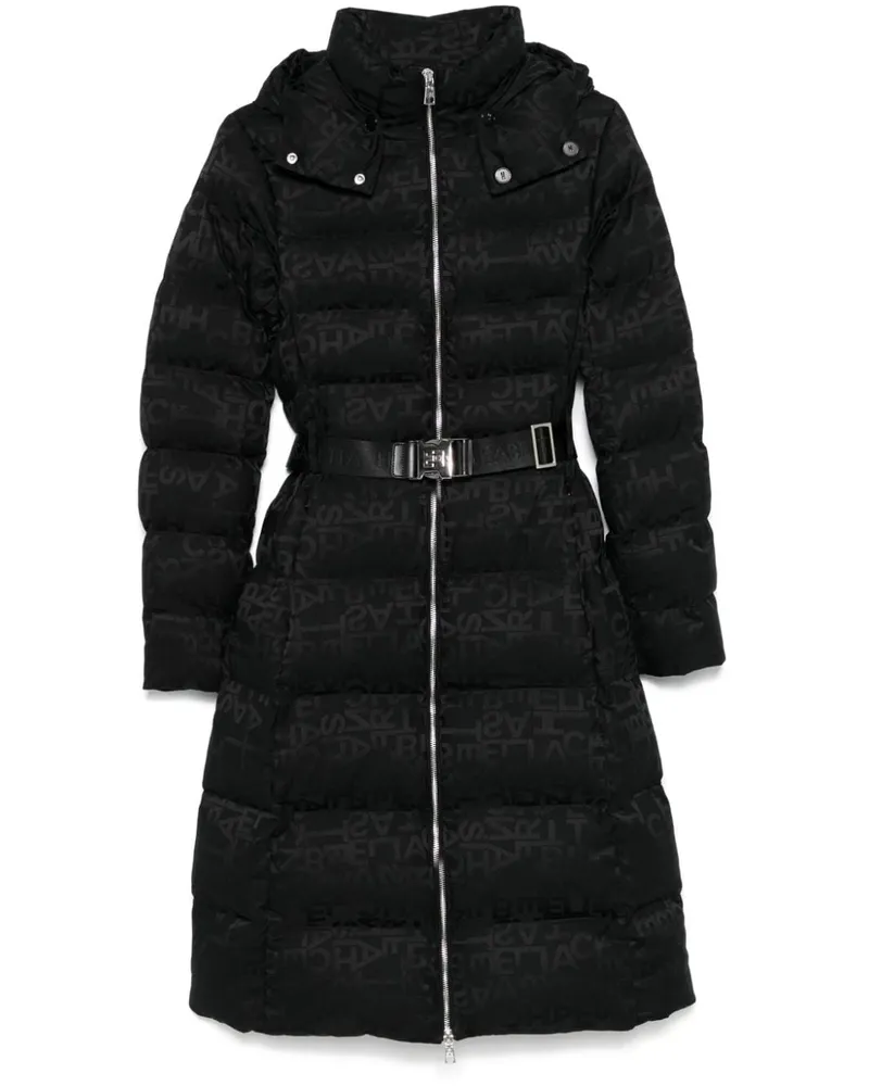Elisabetta Franchi Mantel mit Monogramm - Schwarz Schwarz