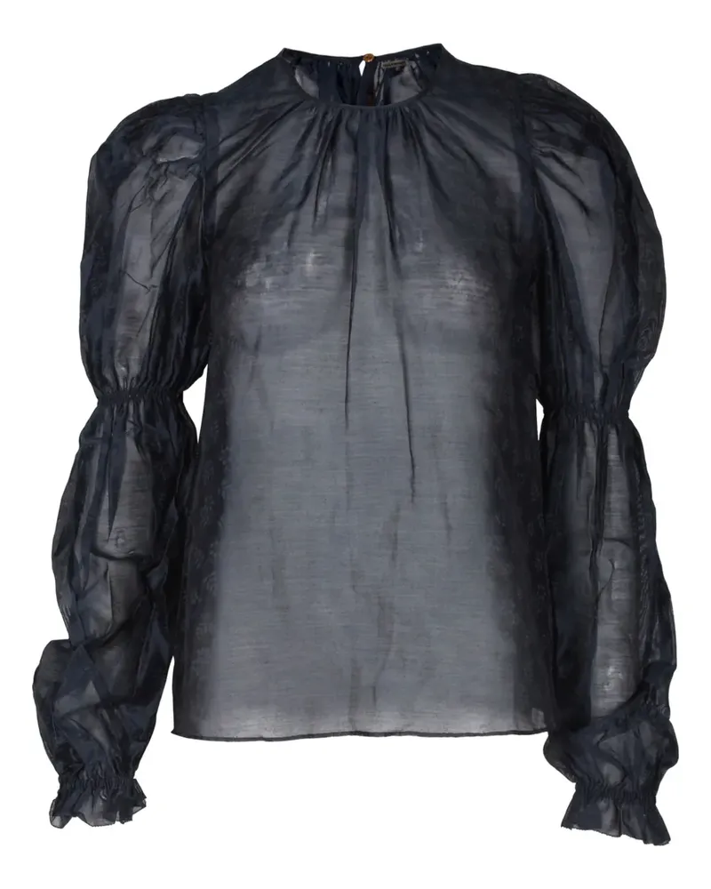 Ulla Johnson Aster Organza-Bluse mit Puffärmeln - Blau Blau