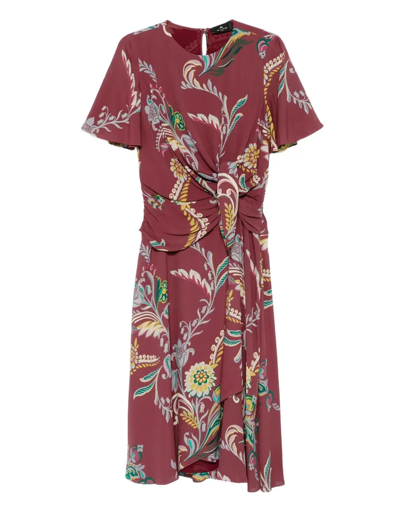 Etro Kleid mit Blumen-Print - Rot Rot