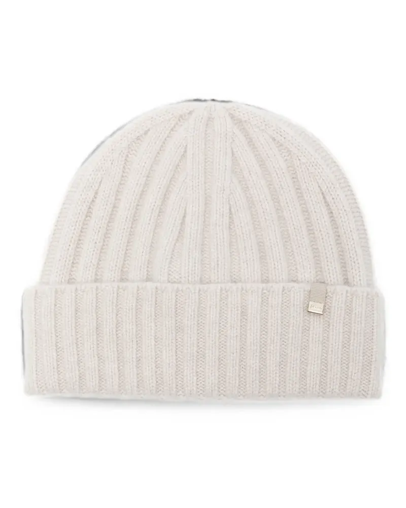 Herno Gerippte Beanie - Nude Nude