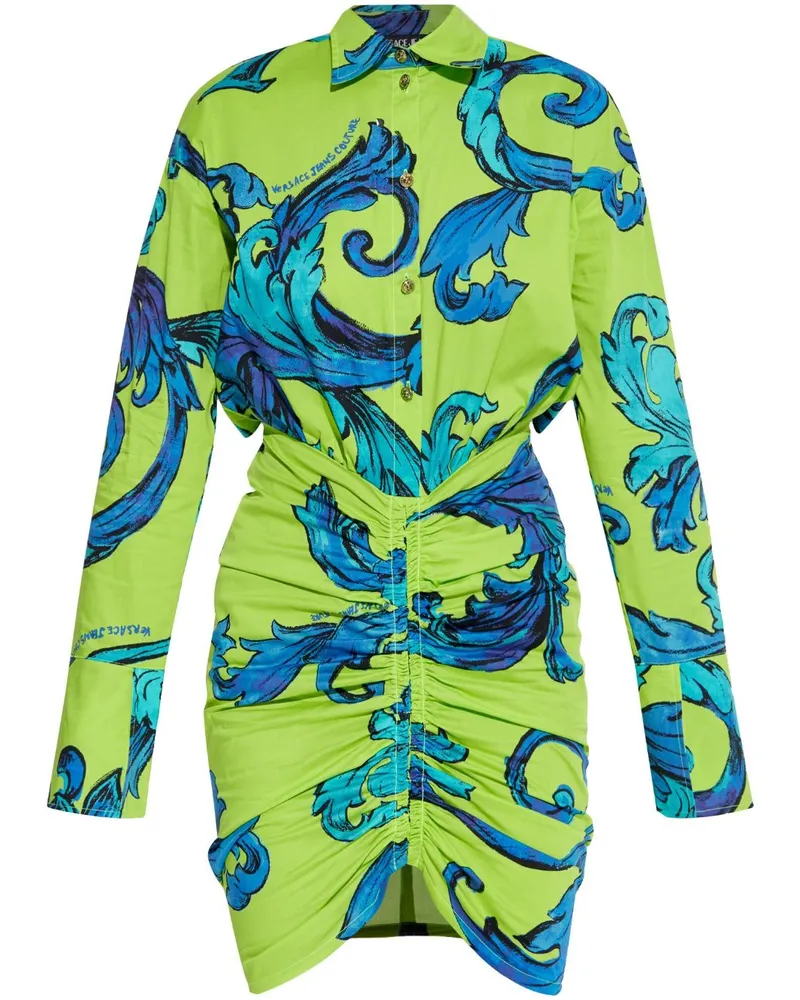 Versace Jeans Minikleid mit Print - Grün Grün