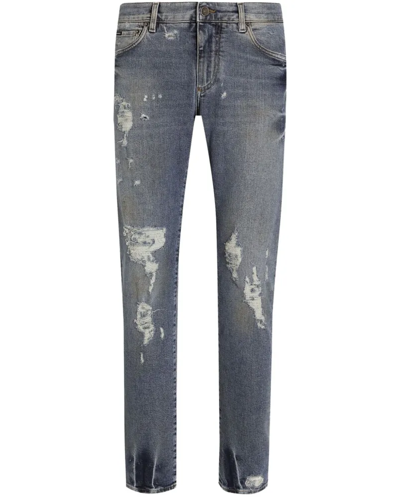 Dolce & Gabbana Jeans im Distressed-Look - Blau Blau