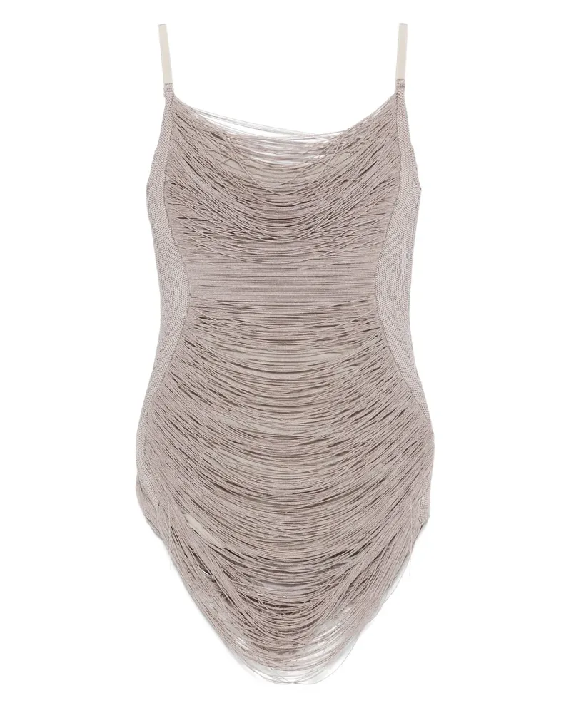 ATTICO Drapiertes Minikleid - Grau Grau
