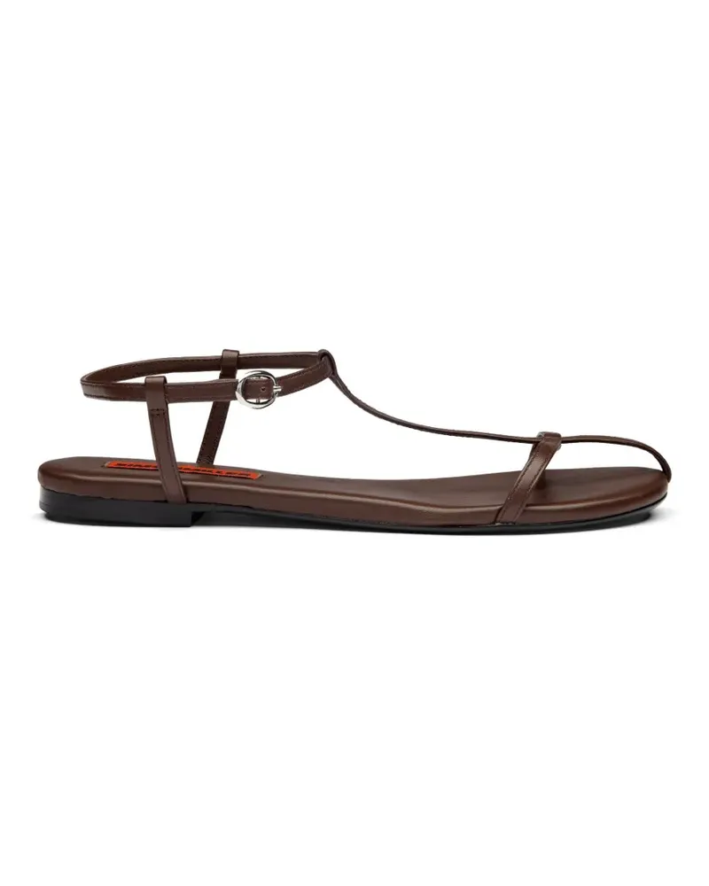 Simon Miller Cage leather flat sandals - Braun Braun