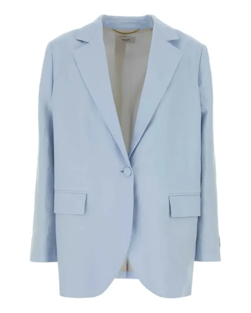 AGNONA single-breasted blazer - Blau Blau
