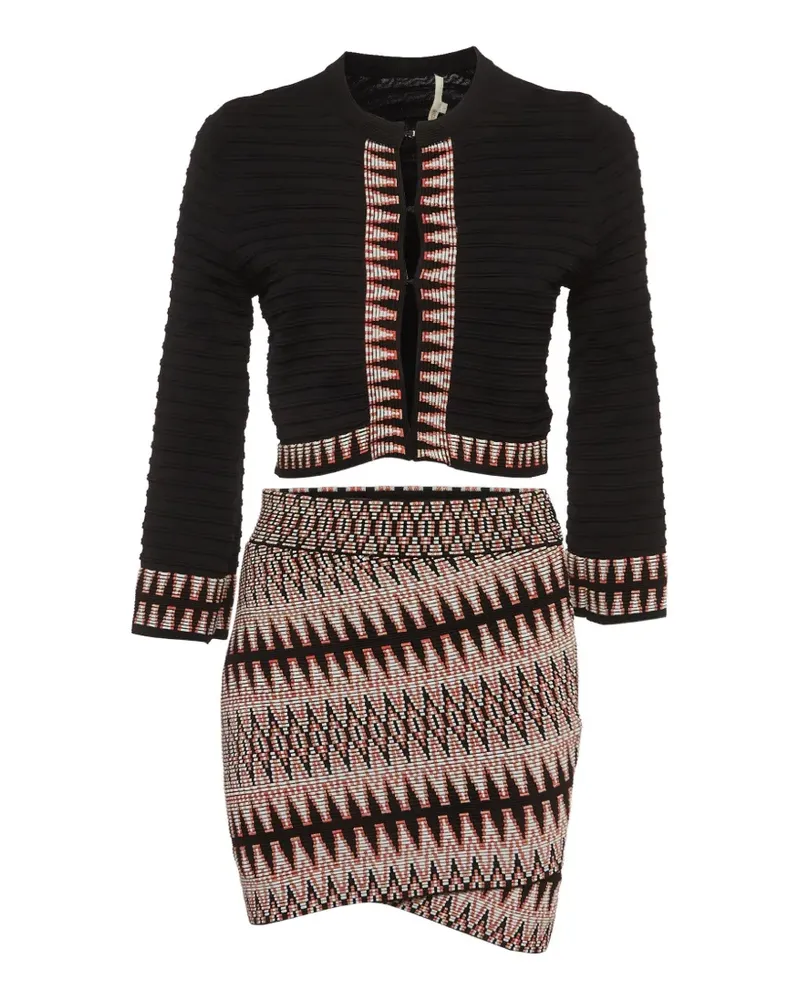 Maje patterned skirt set - Schwarz Schwarz