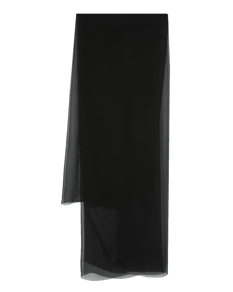 Max Mara Schal mit gesäumten Kanten - Schwarz Schwarz