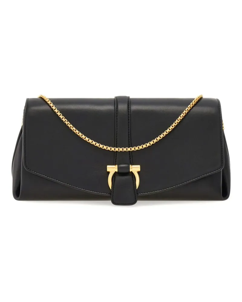 Ferragamo Mittelgroße Schultertasche mit Klappe - Schwarz Schwarz
