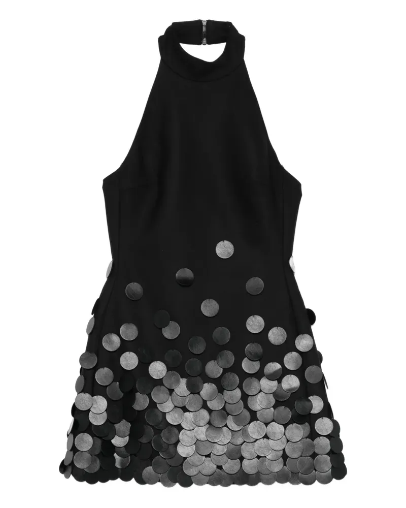 David Koma Minikleid mit Neckholder - Schwarz Schwarz