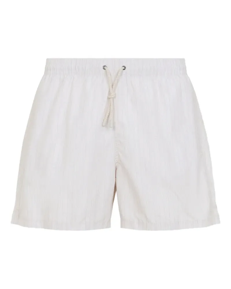 Canali patterned drawstring-waist swim shorts - Nude Nude