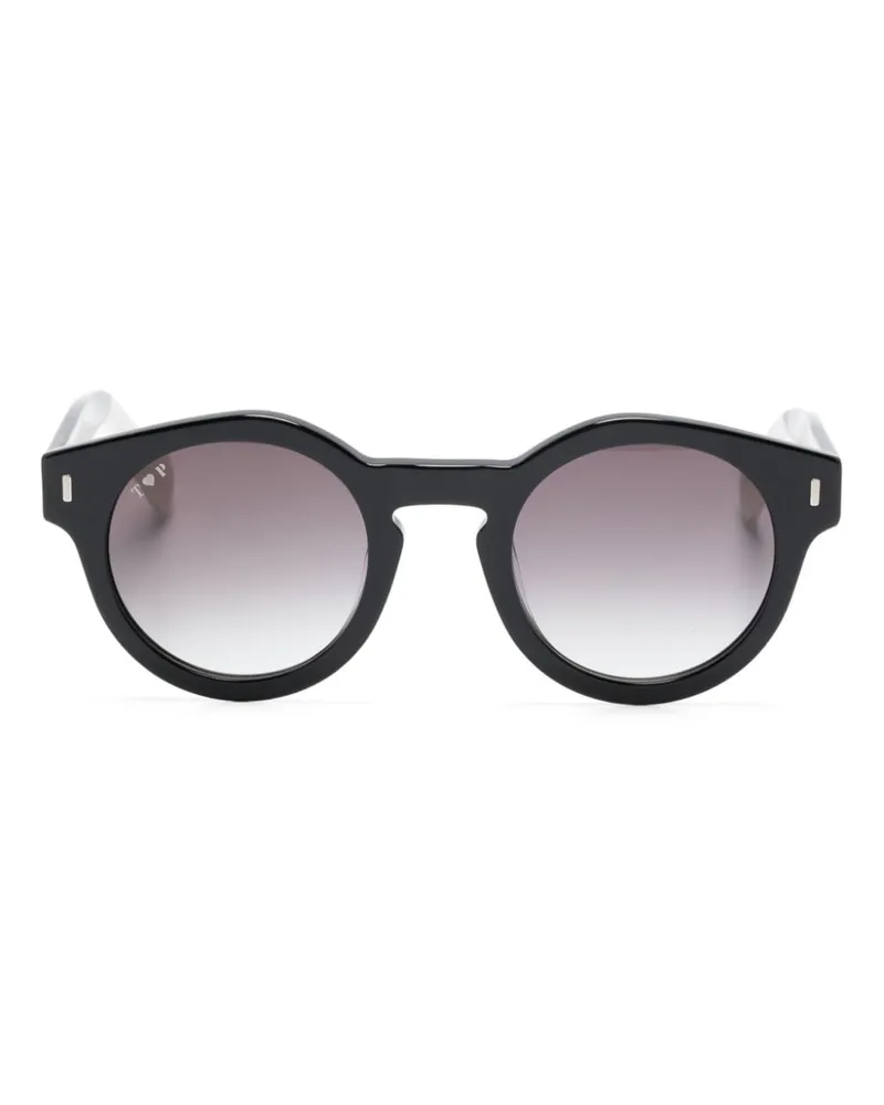 P.A.R.O.S.H. Sonnenbrille mit rundem Gestell - Schwarz Schwarz