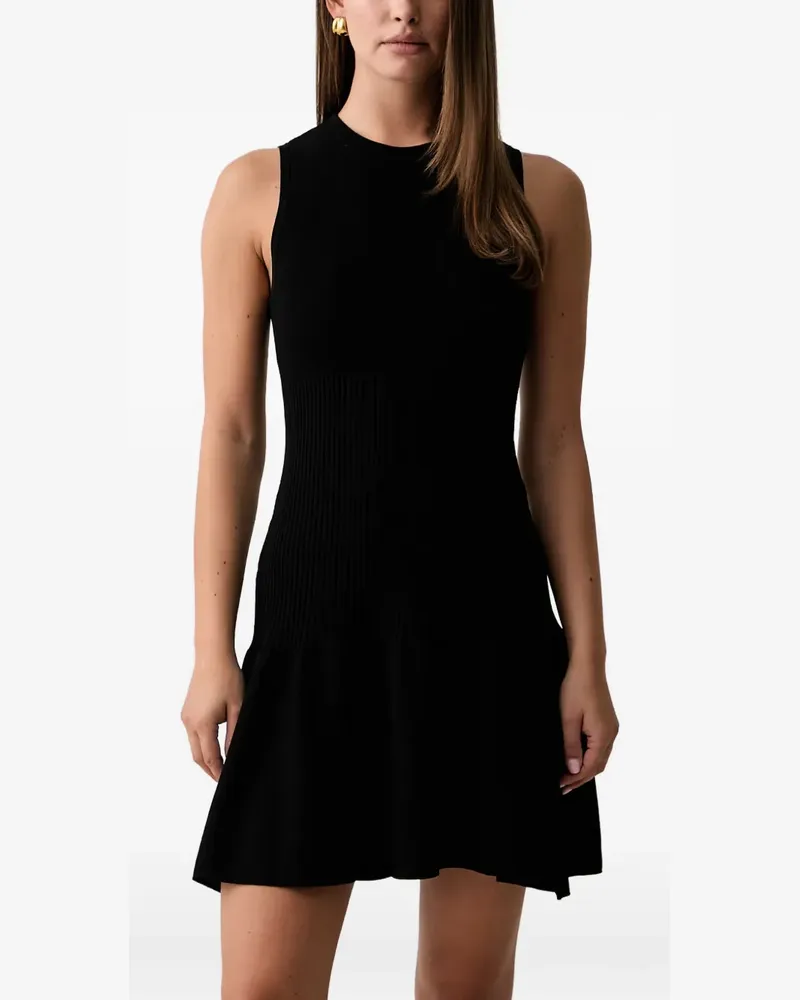 Armani Exchange ribbed-knit sleeveless mini dress - Schwarz Schwarz
