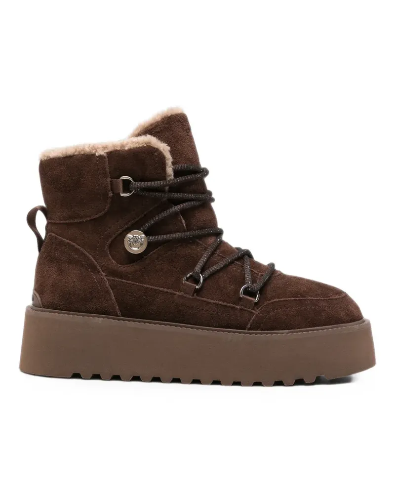 Pinko Plateau-Stiefel aus Wildleder - Braun Braun