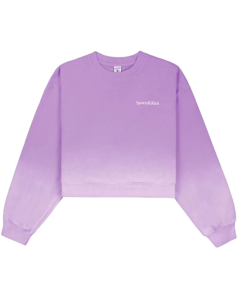 SPORTY & RICH Sweatshirt mit Logo-Stickerei - Rosa Rosa