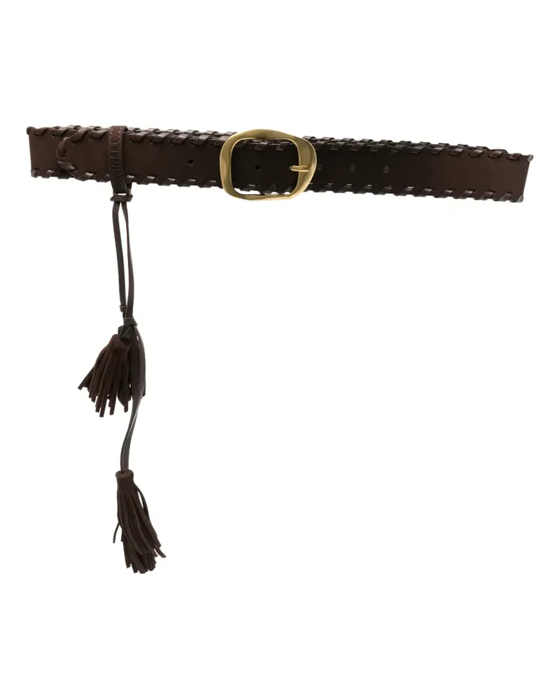 Twin-Set Gürtel mit Ziernähten und Quasten - Braun Braun