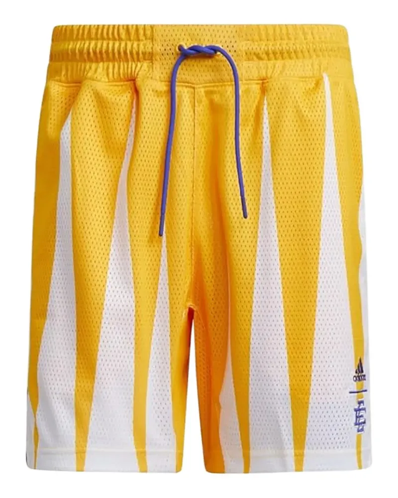 adidas Hoops Summer Essentials geometric-pattern track shorts - Gelb Gelb