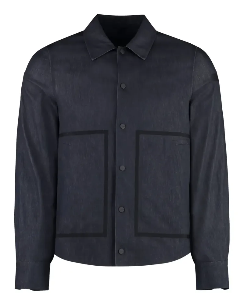 Roberto Ricci Designs Hemdjacke mit Kontrastnähten - Blau Blau