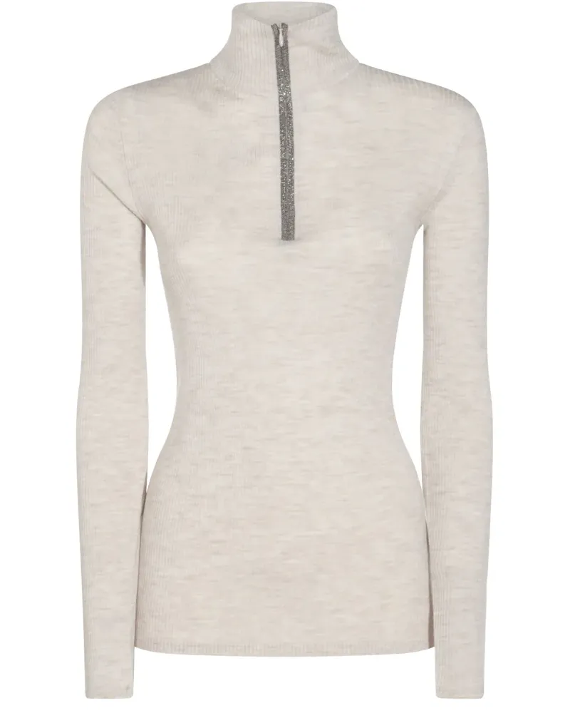 Brunello Cucinelli Pullover mit Monili-Detail - Nude Nude
