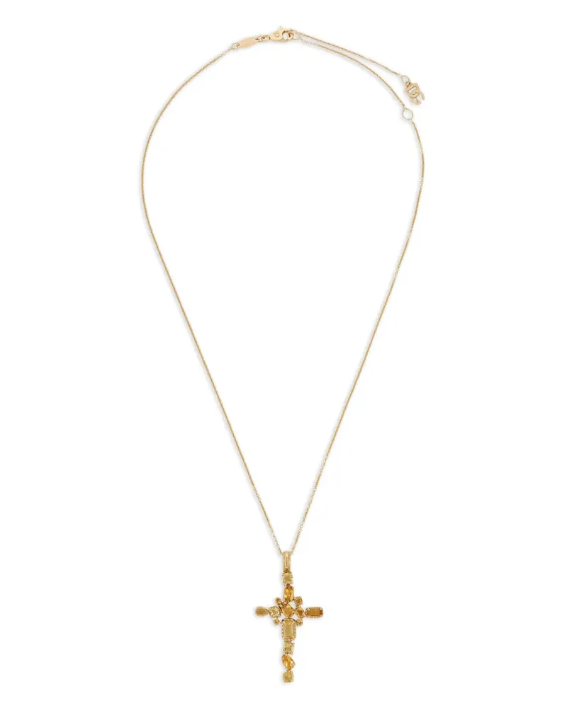 Dolce & Gabbana 18kt Rainbow Monochrome Gelbgoldanhänger mit Zitrin Gold
