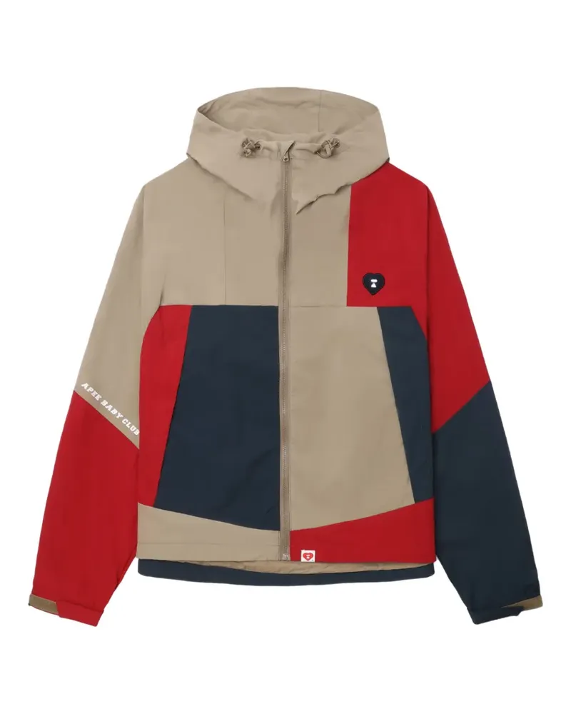 BAPE Kapuzenjacke in Colour-Block-Optik - Nude Nude