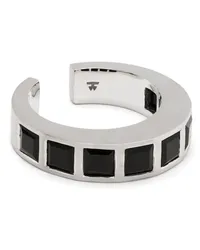 Tom Wood Arch Square Ring mit Onyx Silber