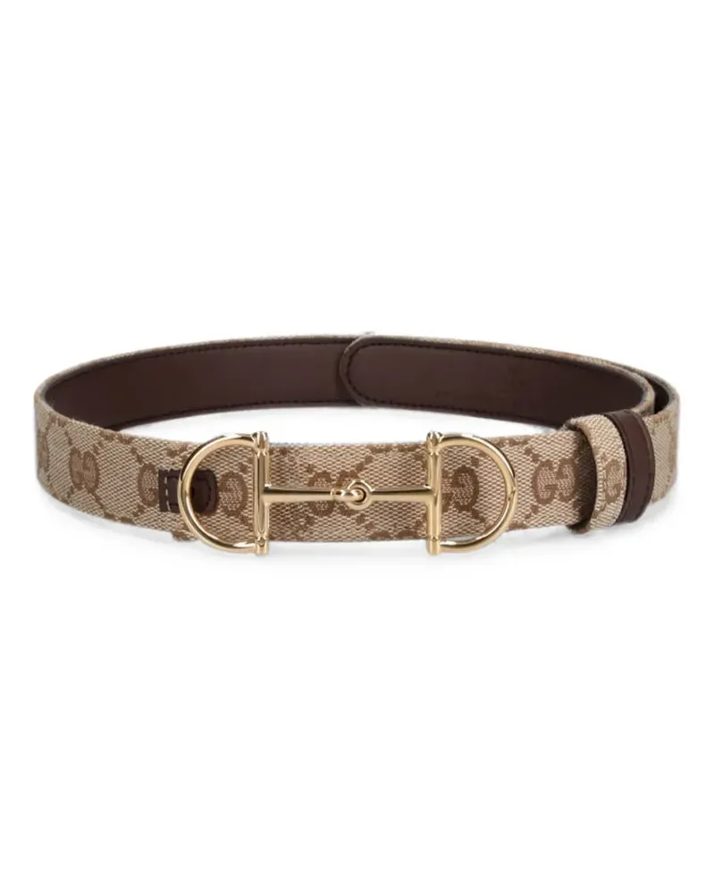 Gucci Wendbarer Horsebit Gürtel - Nude Nude