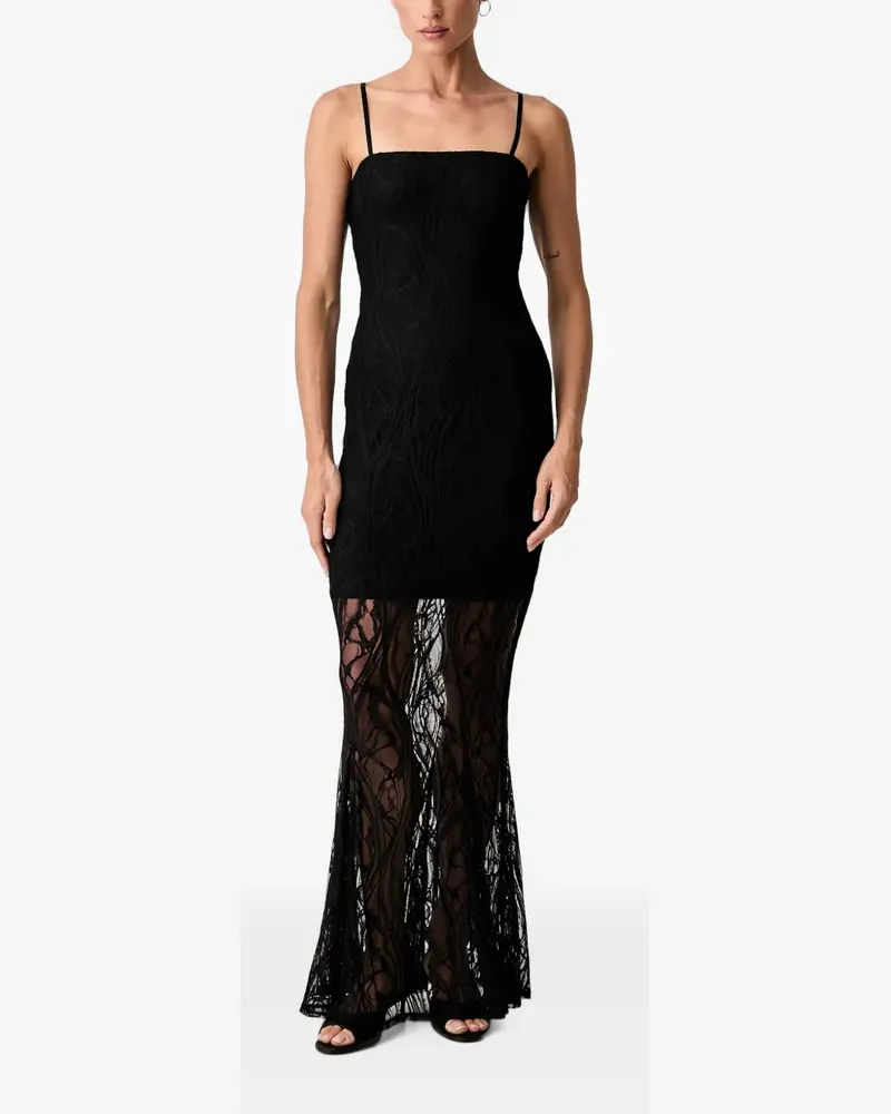 Guess lace long dress - Schwarz Schwarz