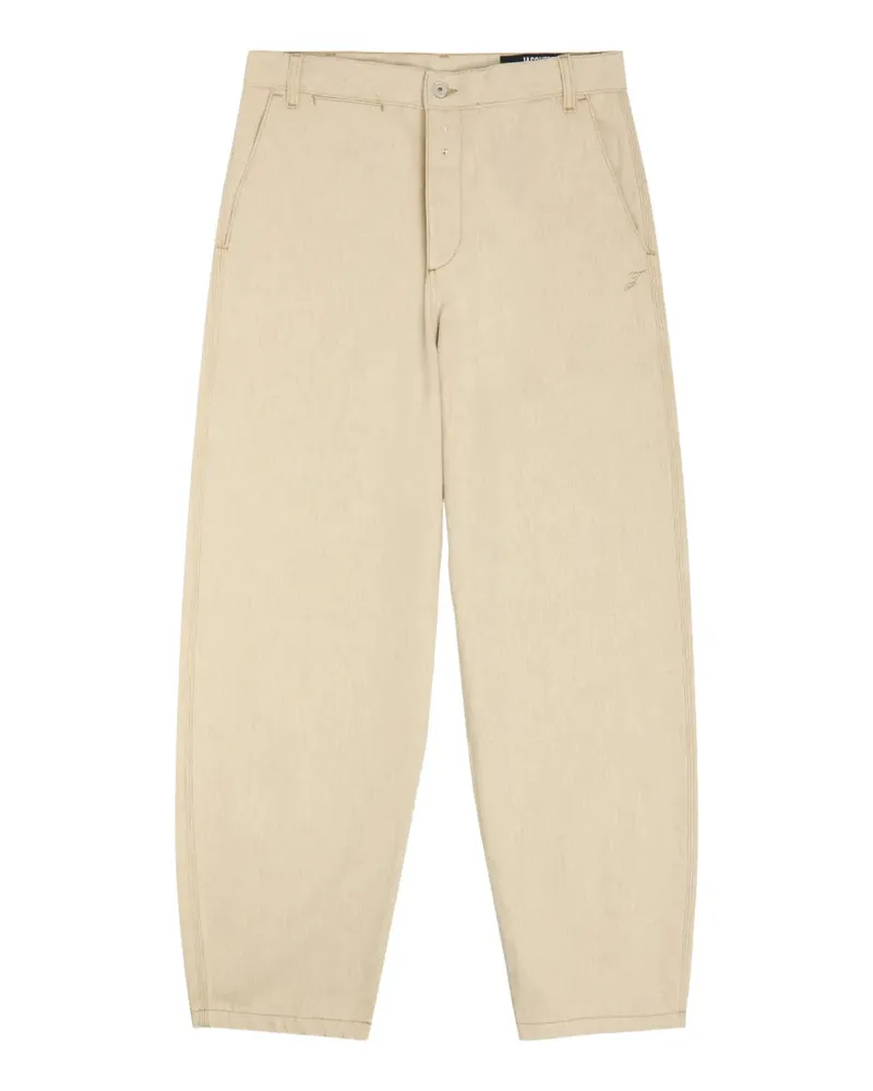Jacquemus Le De-nimes Paysan logo-embroidered jeans - Nude Nude
