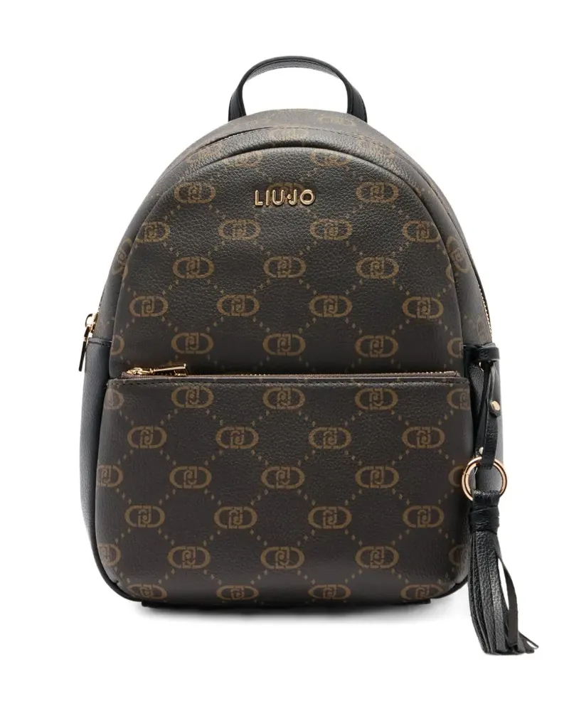 Liu Jo Mittelgroßer Rucksack mit Logo - Braun Braun