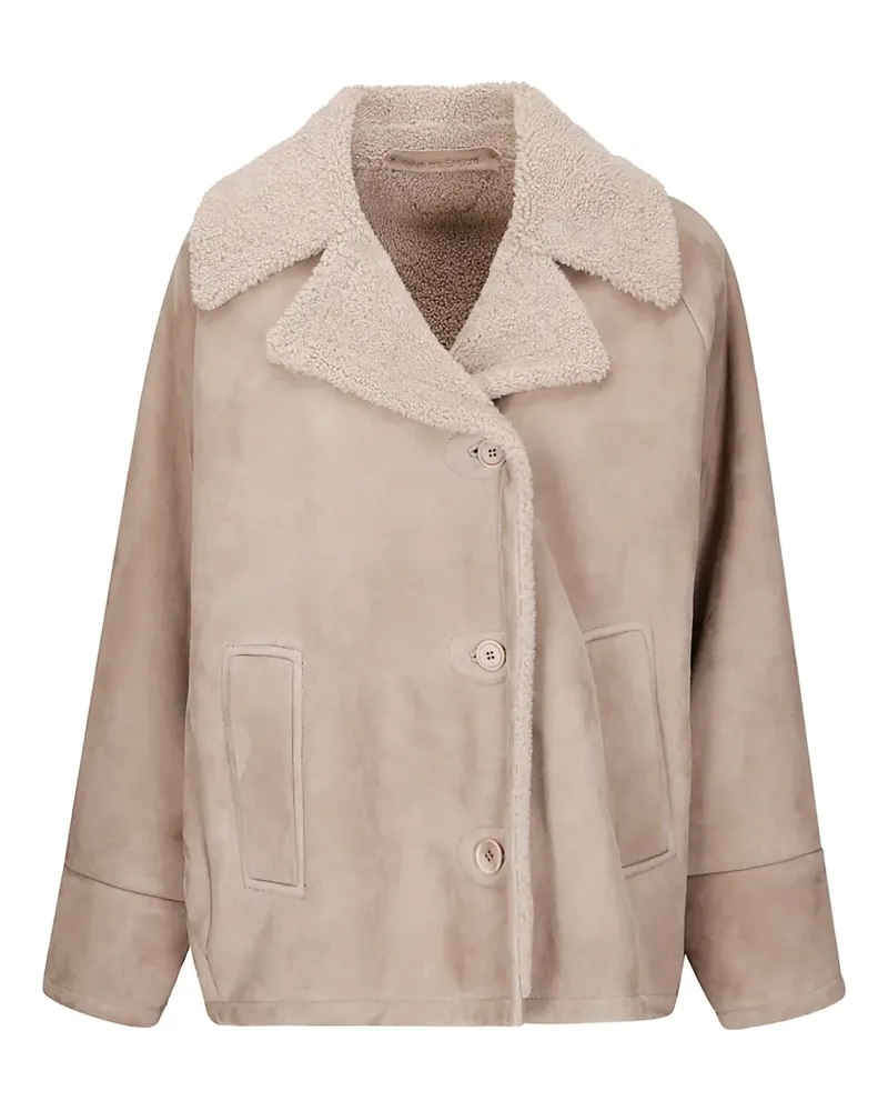 Salvatore Santoro Jacke mit Shearling-Kragen - Nude Nude