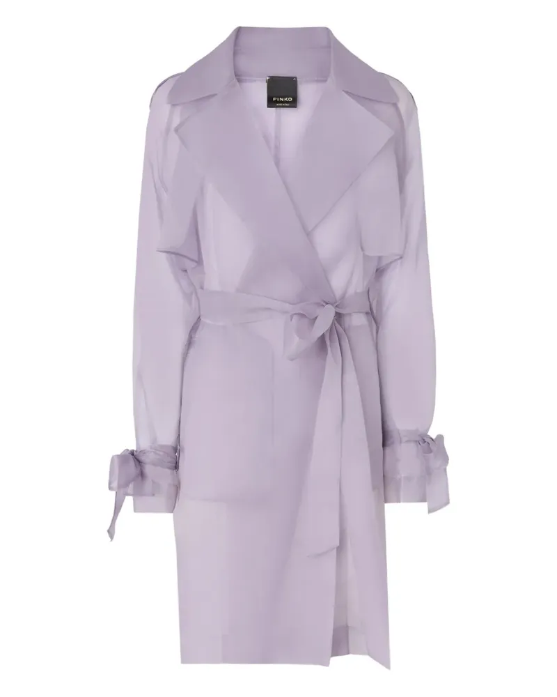 Pinko Mantel mit Bindegürtel - Violett Violett