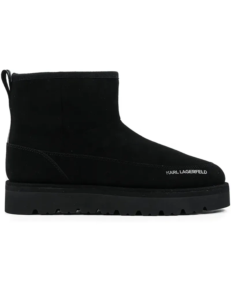 Karl Lagerfeld Stiefel mit Logo-Print - Schwarz Schwarz