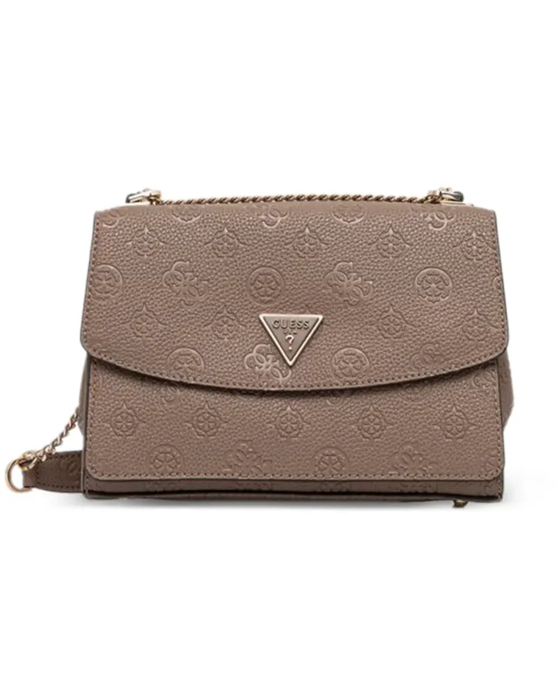 Guess Cresidia embossed chain cross body bag - Nude Nude
