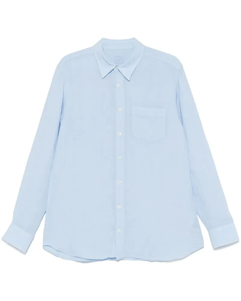 120% Lino Hemd aus Leinen - Blau Blau