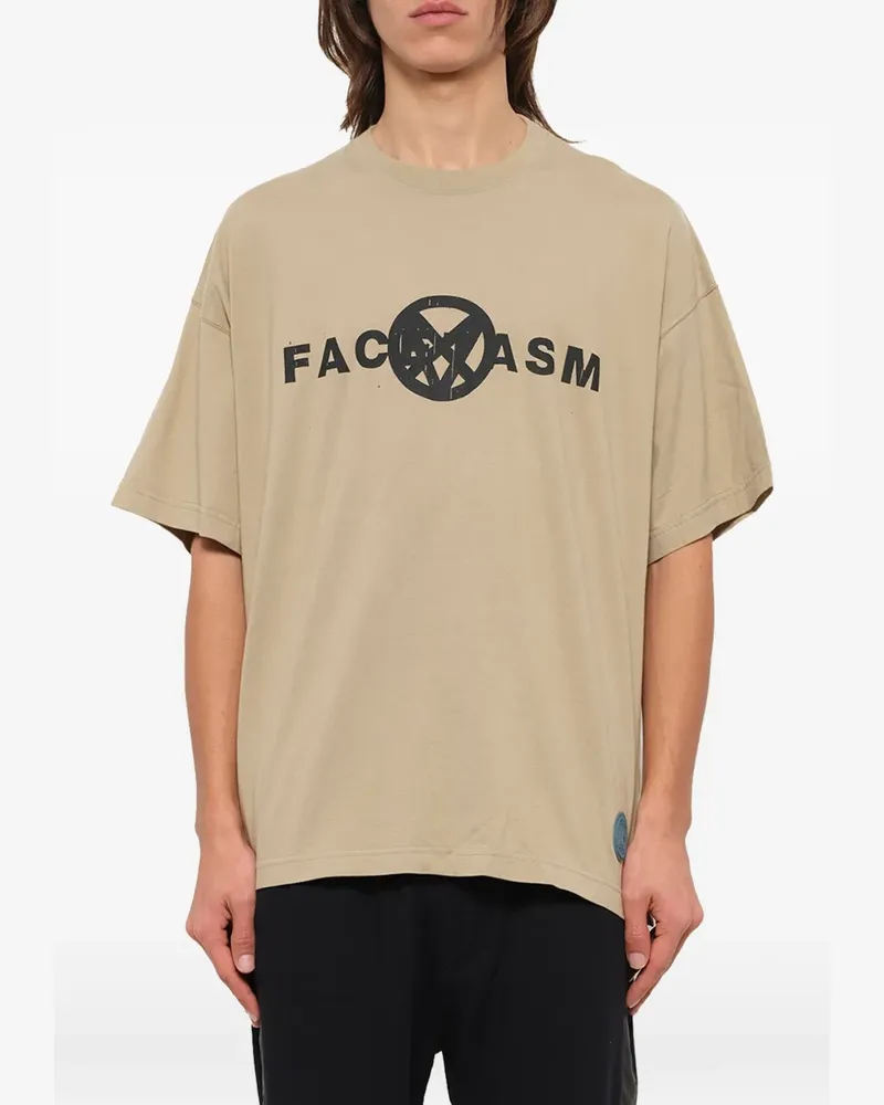 FACETASM T-Shirt mit Logo-Print - Nude Nude
